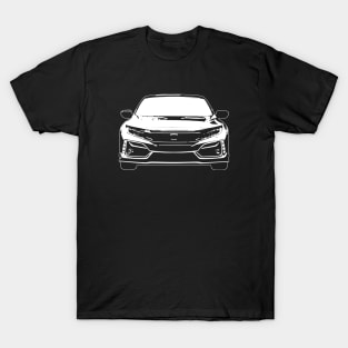 White Civic Type R Sketch Art T-Shirt